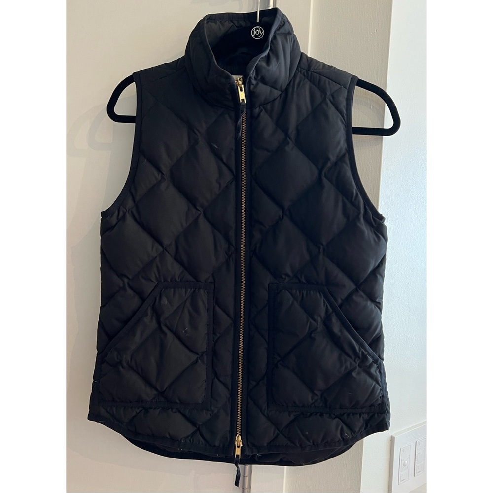 J.Crew Black Quilted Down Vest XS